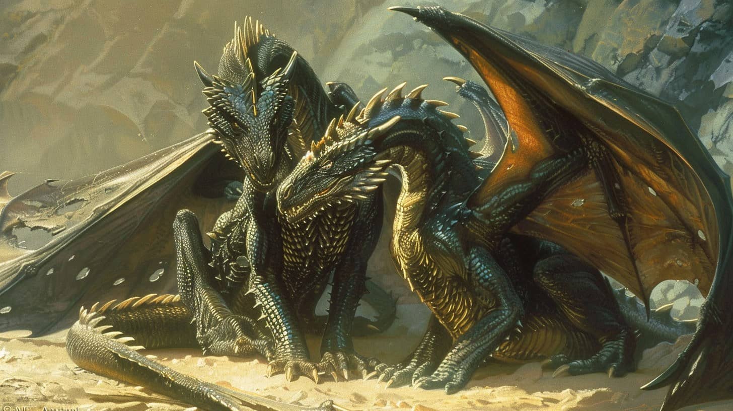 Dragon légendaire au cœur d'une bataille épique